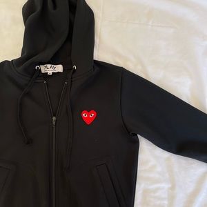 CDG Womens black jacket size small AUTHENTIC (Comme Des Garçons Play)